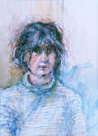 "Cathy" watercolor portrait by artist Anouk Johanna