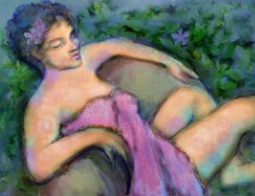 Digital painting, "Ela", by artist Linda A. Levy, Santa Cruz, California