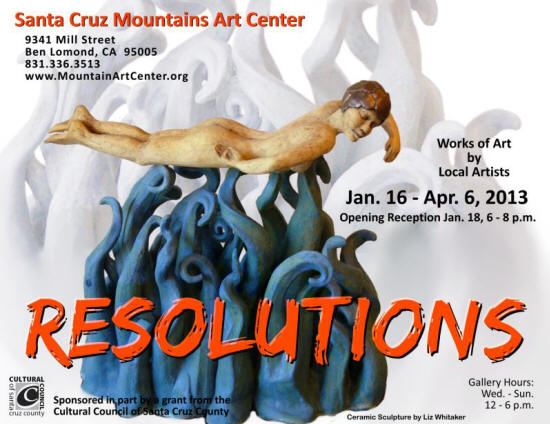 Gallery Exhibition, "Resolutions" at the Santa Cruz Mountains Art Center, 2013
