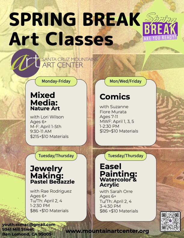 Youth Classes At the Art Center Santa Cruz Mountains Art Center